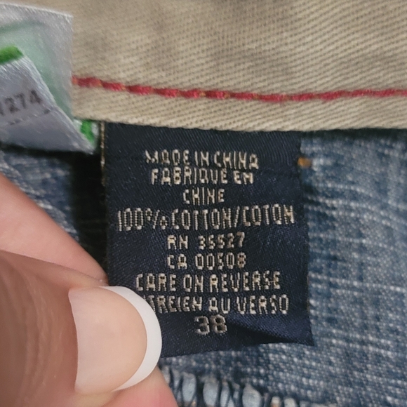 Vintage MFG Jean Shorts Skater Style 15" Inseam Baggy Fit Medium Wash Denim 90s - Picture 9 of 10